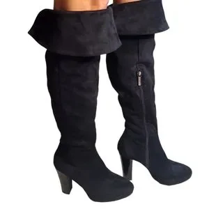 Kardashian Kollection | Shoes | Womens Kardashian  Kardashian Kollection Black Over the Knee Suede Boots main image 0